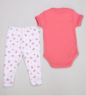 Conjunto Body Com Culote Frutinhas De 0 a 12 meses