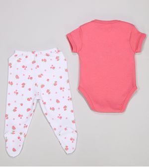 Conjunto Body Com Culote Frutinhas De 0 a 12 meses
