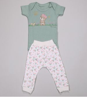 Conjunto Body Floral - 11783 De 0 a 12 meses