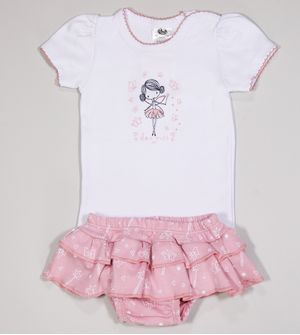 Conjunto Body/Calcinha Fadas - 25119 De 3 a 12 meses