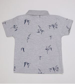 Camiseta Polo Pássaros - 49258 De 1 a 10 anos
