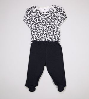 Conjunto Body Panda - 10960 De 0 a 12 meses