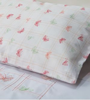 Jogo de Lençol para Berço Americano Bordado com 3 Peças - 2176