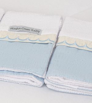 Kit Pano de Boca Plush Atoalhado com 3 peças