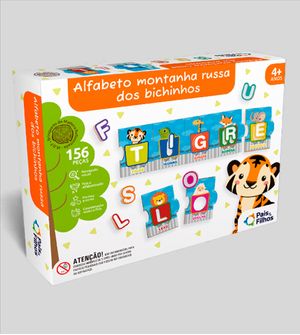 Quebra Cabeça Alfabeto Montanha Russa dos Bichinhos