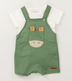 Jardineira/Camiseta Fofinho