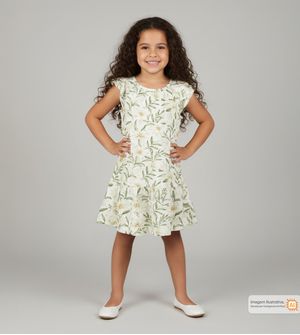 Vestido Floral Off White