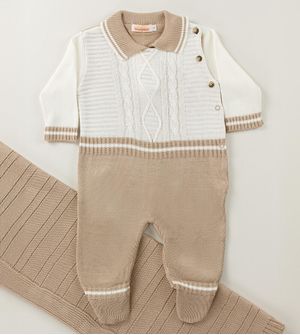 Saída Maternidade Trançado Marrom - 111164AB