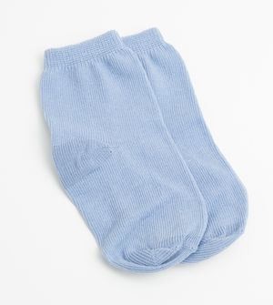 Kit Meia Cano Alto Azul com 3 unidades Tam. 17 ao 24