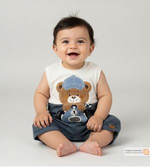 Macaquinho Malha Urso Piloto