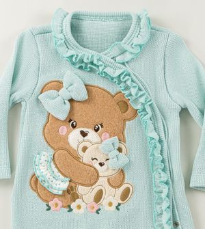 Macacão Malha Trico Ursinhas