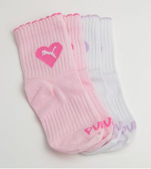 Kit Meia Cano Longo Rosa com 2 unidades Tam. 21 ao 24