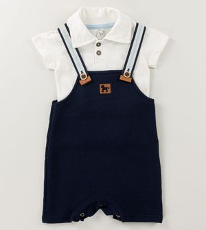 Jardineira/Camiseta Detalhes