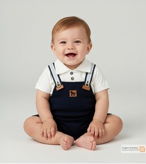 Jardineira/Camiseta Detalhes