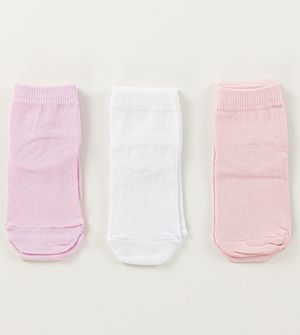 Kit Meia Soquete Bebê Lisa com 3 Unidades