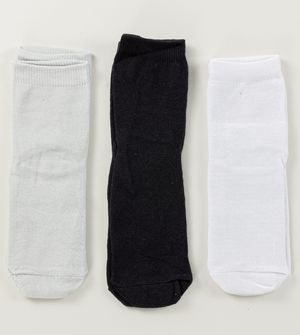 Kit Meia Soquete Infantil Lisa com 3 Unidades