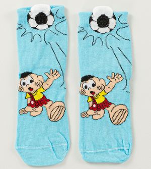 Meia Soquete Infantil 3D Turma da Mônica