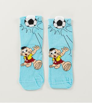 Meia Soquete Infantil 3D Turma da Mônica