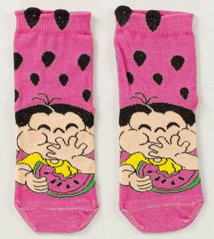 Meia Soquete Infantil 3D Turma da Mônica