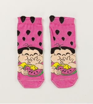 Meia Soquete Infantil 3D Turma da Mônica