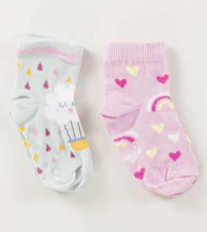 Kit Meia Soquete Bebê com 2 Unidades - 1040CIA