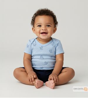 Conjunto Body/Shorts Tartaruga Azul