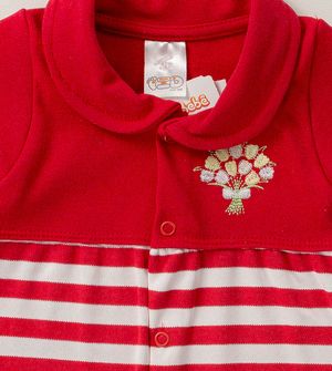 Macacão Listras Vermelho