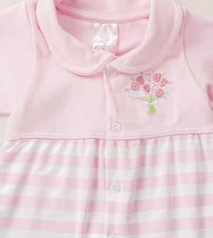 Macacão Listras Rosa