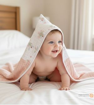 Toalha de Banho Soft Tinta com Capuz Estampado 80 x 80cm