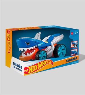 Carrinho Tubarão Com Luz e Som Hot Wheels