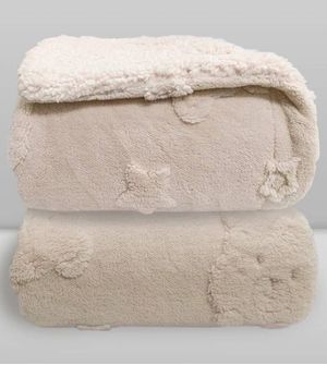 Cobertor Sherpa com Relevo Urso 90x110cm