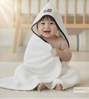 Toalha de Banho com Fralda e Capuz Linho Toys 90 x 70 cm