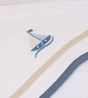 Toalha de Banho com Fralda e Capuz Linho Náutico 90 x 70 cm