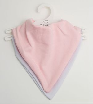 Babador Bandana Liso Rosa com 2 unidades