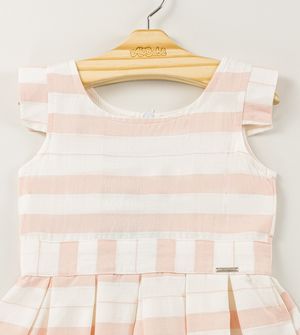 Vestido Listras Rosa