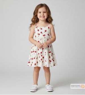 Vestido Flor Off White