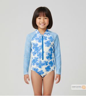 Maiô Manga Longa Floral