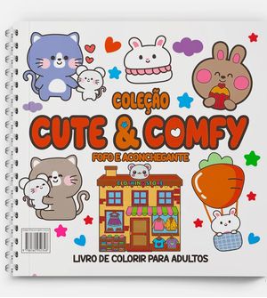 Livro Cute & Comfy Fofo e Aconchegante com 12 Canetas