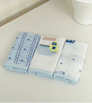 Kit Pano de Boca Barco Cia do Neném com 3 Unidades