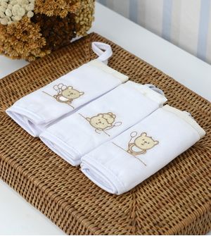 Kit Paninho de Boca 3 Unidades com Prendedor de Chupeta