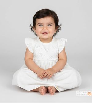 Vestido Lacinhos Brilhosos Off White