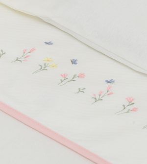 Jogo de Lençol para Berço Bordado - 25701BF