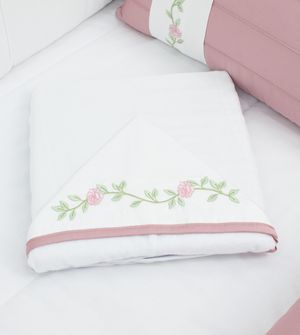 Toalha de Banho com Fralda e Capuz Rosas 90 x 70 cm