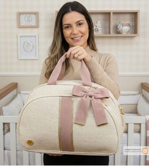 Bolsa Maternidade com Trocador Malu Linho