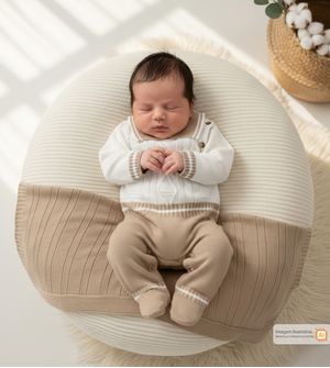 Saída Maternidade Trançado Marrom - 111164AB