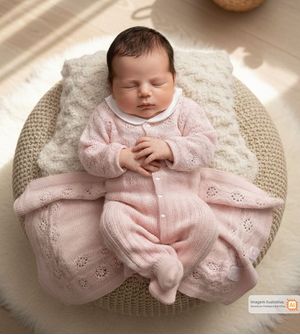 Saída Maternidade Tricot Flor 3 peças