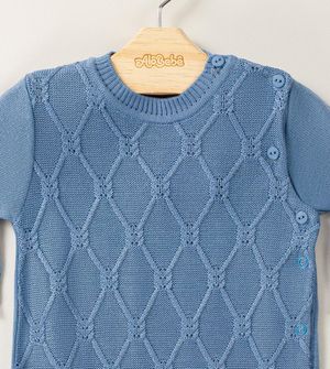 Saída Maternidade Losangos Azul - 111157AB