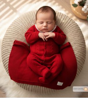 Saída Maternidade Tricot Trança 3 peças