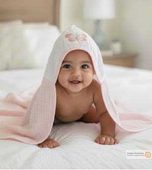 Toalhão de Banho Soft Tinta com Capuz Bordado 105 x 80cm