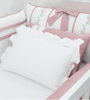 Kit de Berço Rosas 400 Fios com 6 Peças